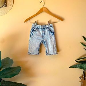 Boys Acid Wash Skater Short